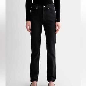 Everlane way high black jeans slim straight size 31